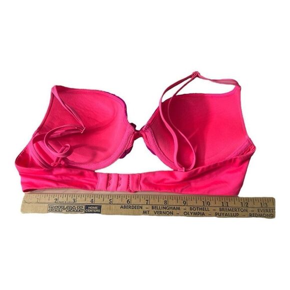 Victoria's Secret Convertible Size 34B Very Sexy Push-Up Bra Pink Fuchsia Lace - Picture 11 of 12
